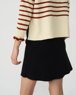 Falda Mini Volante Punto Negro