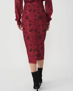 Falda Tubo Largo Midi Sedin Estampado Flor Cool