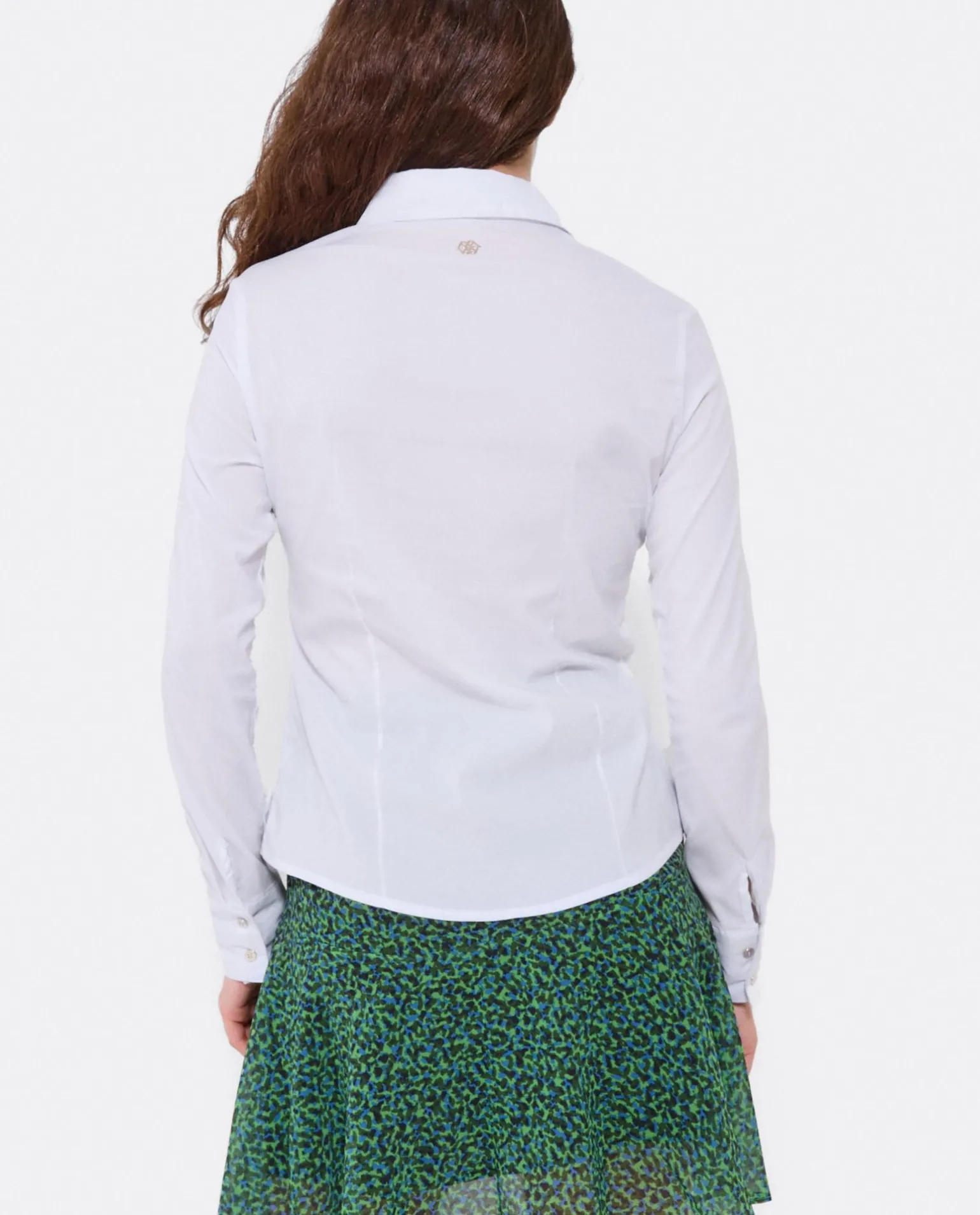 Falda Volantes Gasa Leopardo Verde