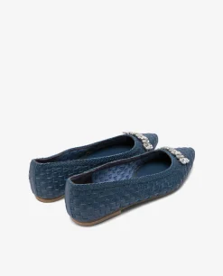 Francesita Trenzada Adorno Napa Azul