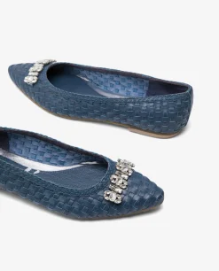 Francesita Trenzada Adorno Napa Azul