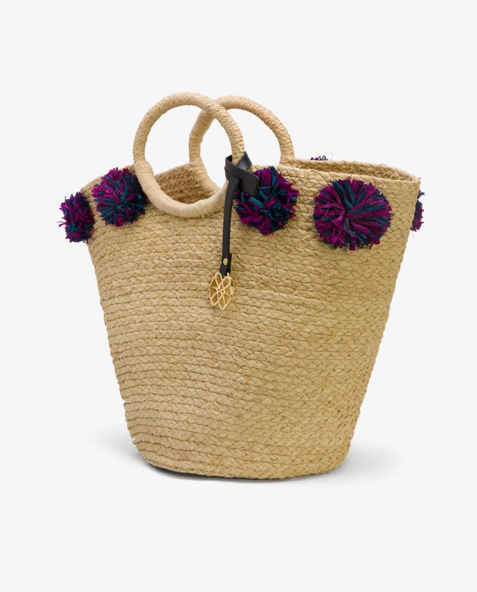 Maxi Capazo Pompon Rafia Beig