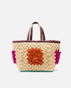 Maxicapazo Bordado Rafia Beig