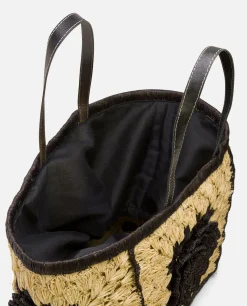 Maxicapazo Bordado Rafia Negro