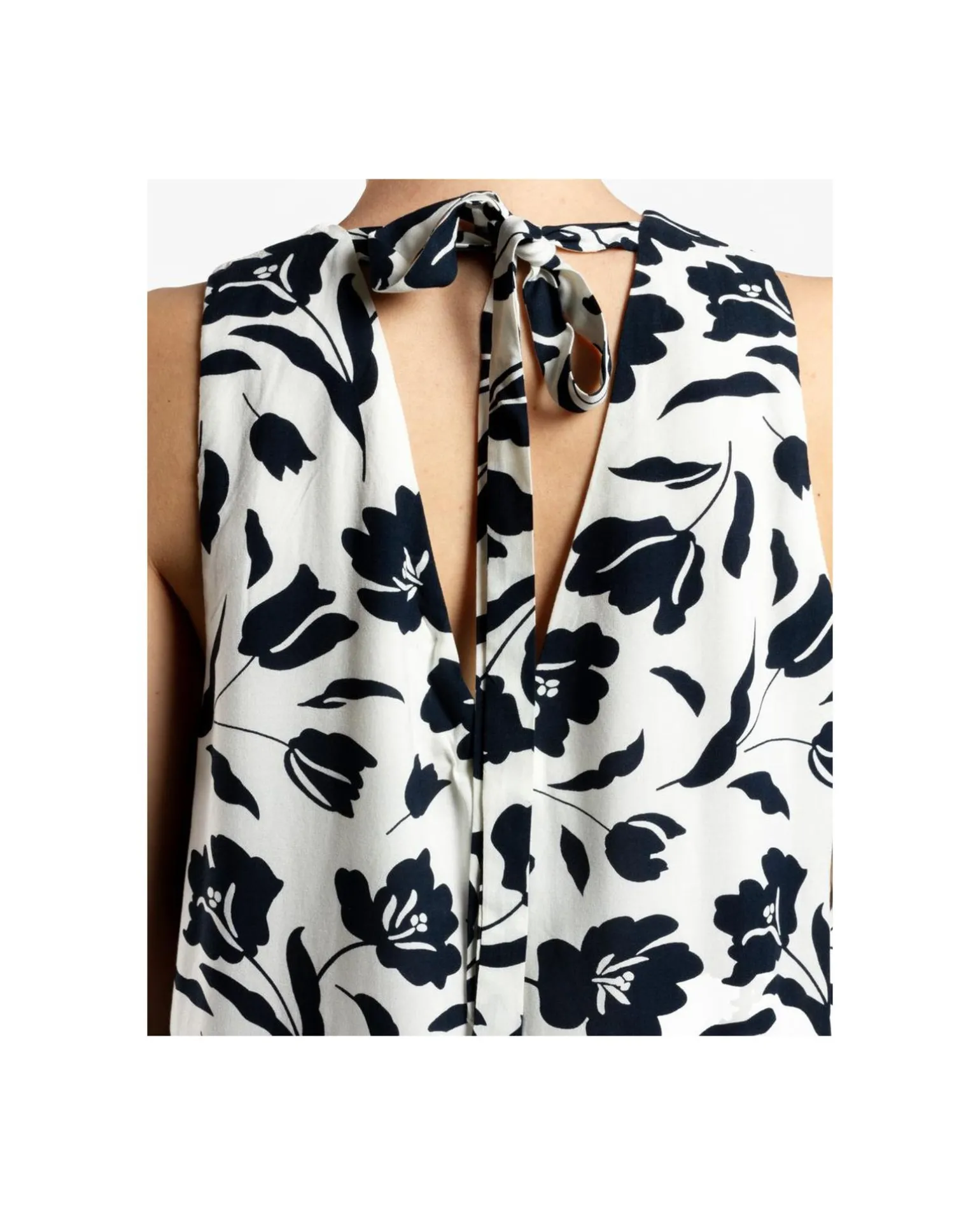 Mini Vestido Escote Pliegues Viscosa Estampado Flo