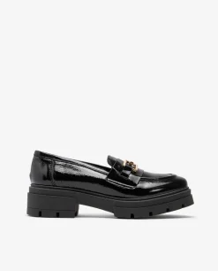 Mocasin Trabilla Charol Piel Negro