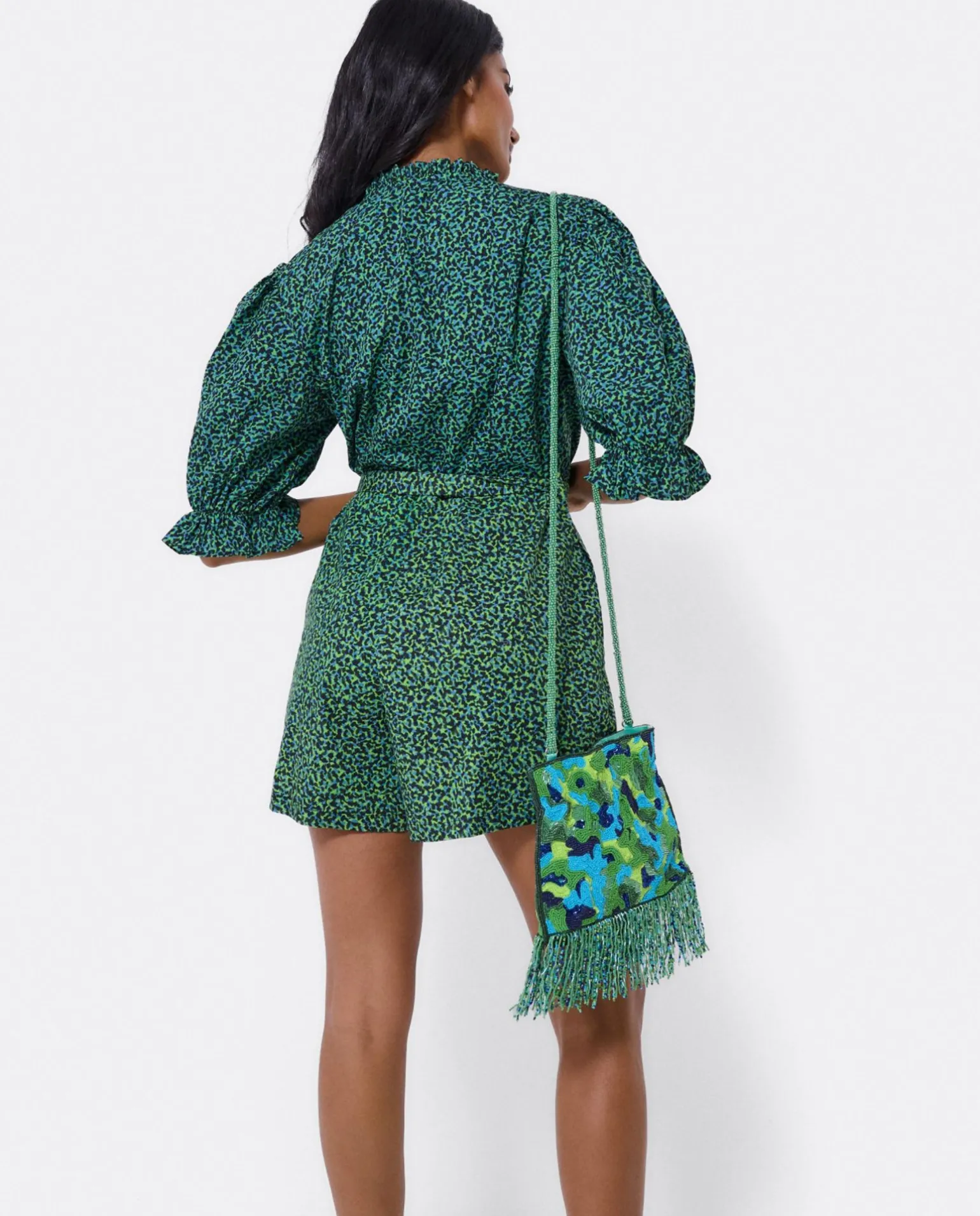 Mono Corto Crep Leopardo Verde