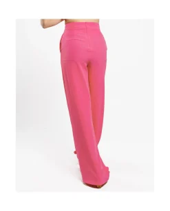 Pantalon Campana Crep Fucsia