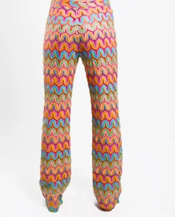 Pantalon Campana Crochet Multicolor