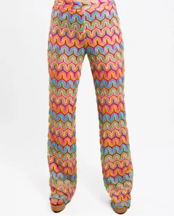 Pantalon Campana Crochet Multicolor