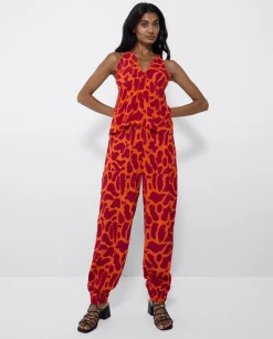 Pantalon Jogger Crep Estampado Jirafa