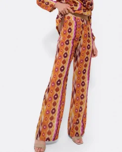 Pantalon Recto Tejido Estampado Etnico