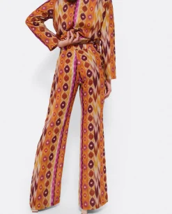 Pantalon Recto Tejido Estampado Etnico