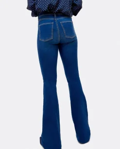 Pantalon Vaquero Con Campana Vaquero Marino