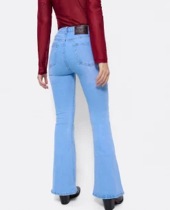 Pantalon Vaquero Con Campana Vaquero Azul