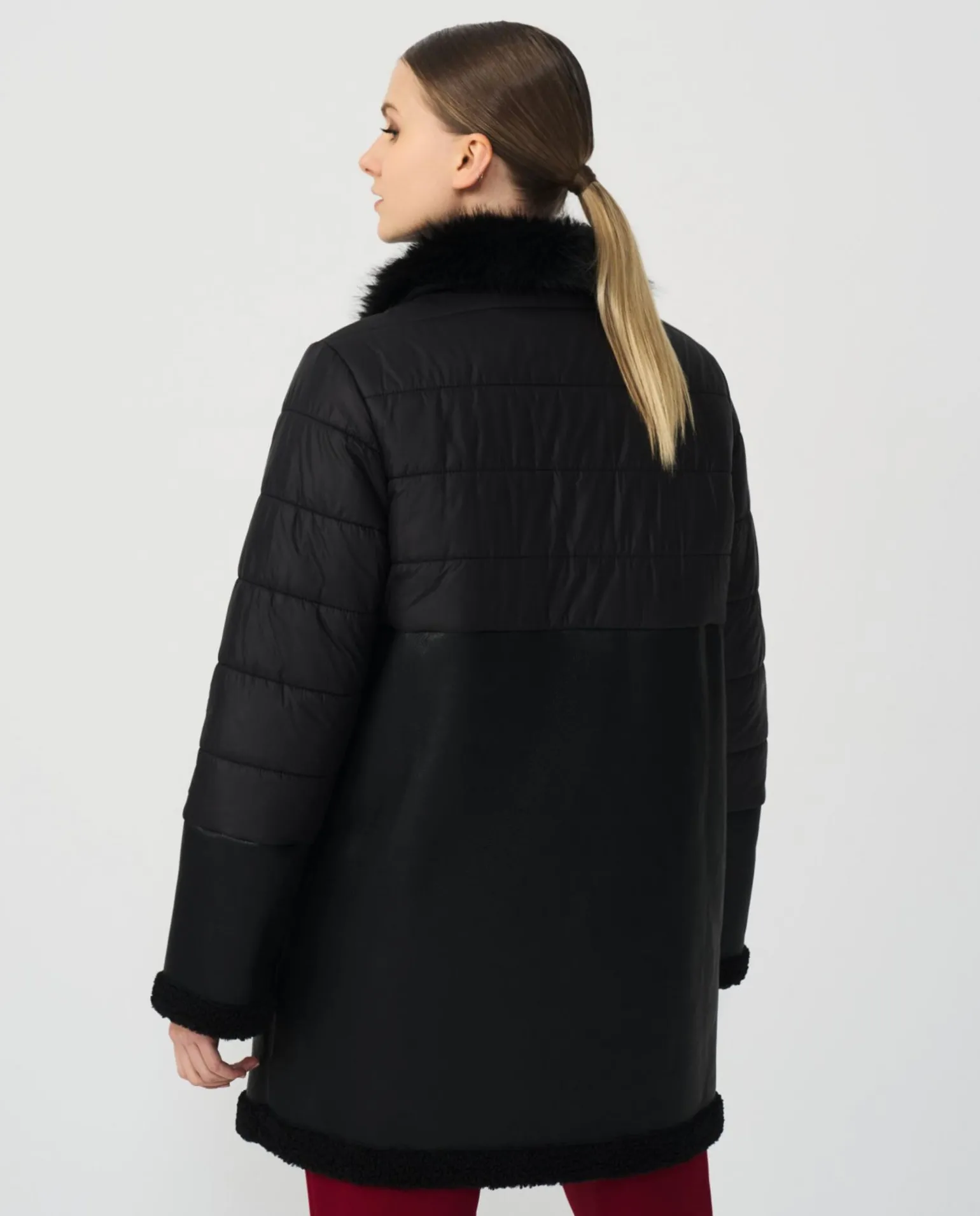 Parka Polipiel Nylon Negro