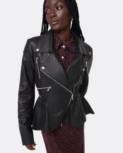 Pelum Biker Chaqueta Piel Negro