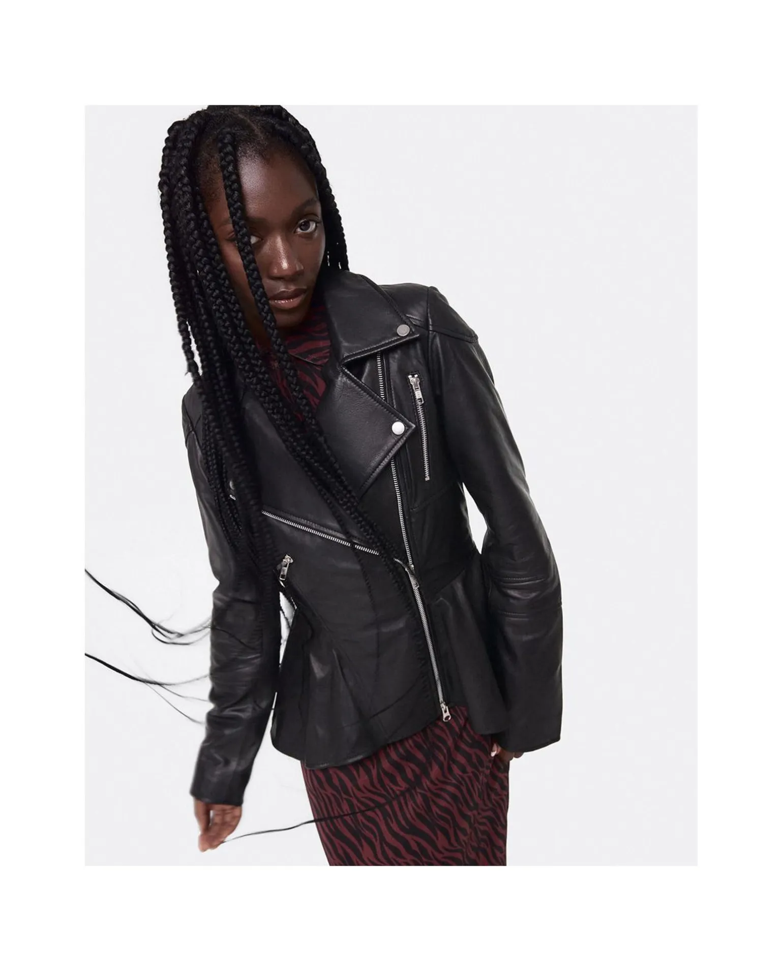 Pelum Biker Chaqueta Piel Negro