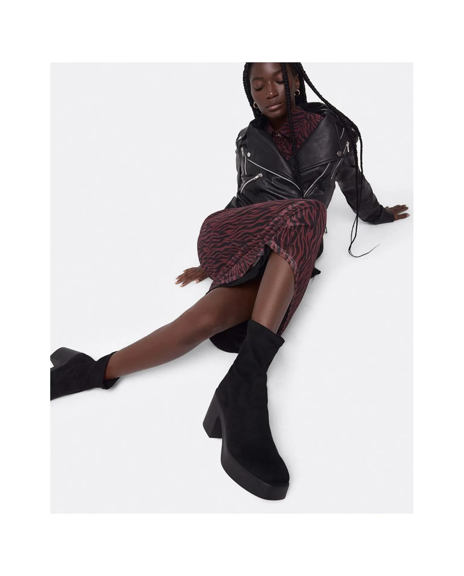 Pelum Biker Chaqueta Piel Negro