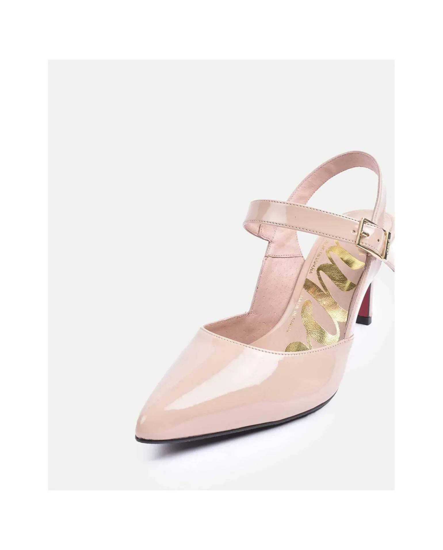 Salon Destalonado Hebilla Charol Sable