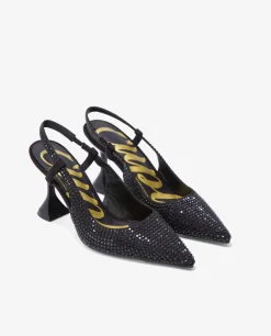 Salon Destalonado Strass Raso Negro