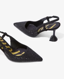 Salon Destalonado Strass Raso Negro