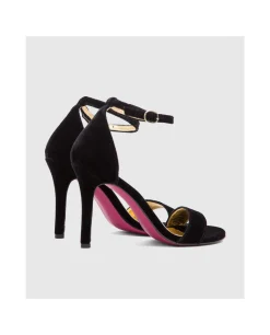 Sandalia Almeria Terciopelo Negro