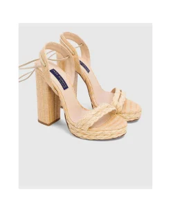 Sandalia El Puerto Rafia Beig