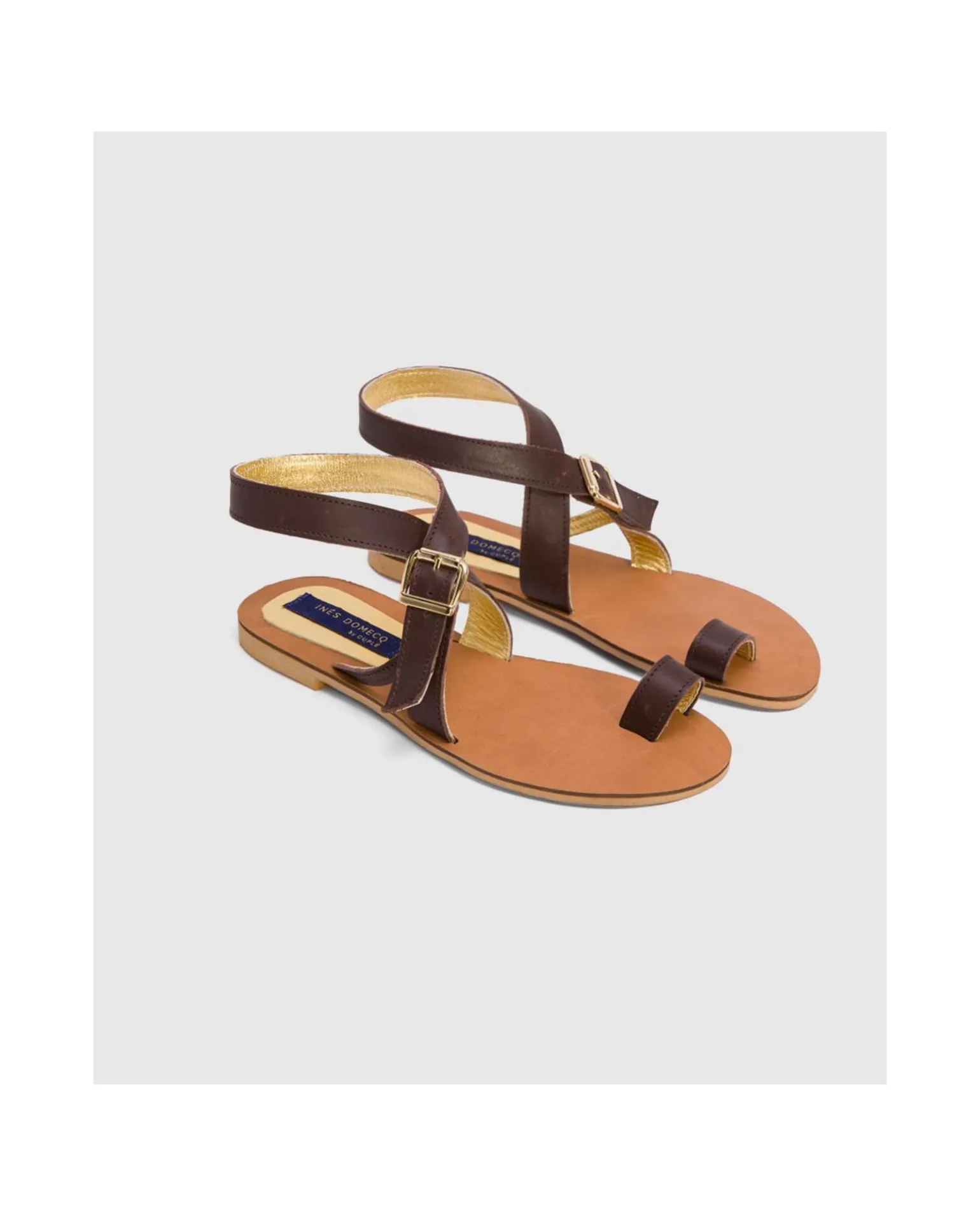 Sandalia Las Negras Napa Marron