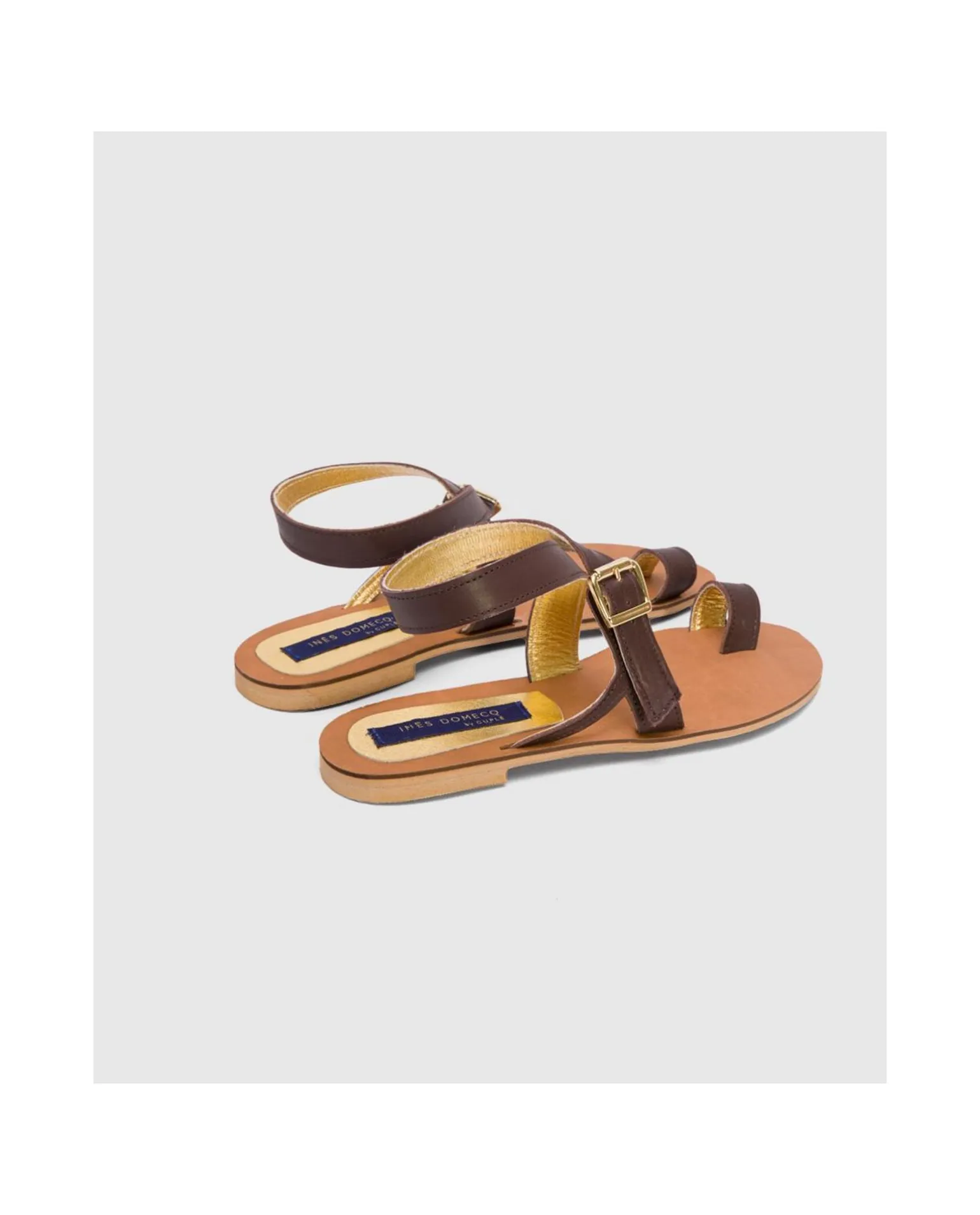 Sandalia Las Negras Napa Marron