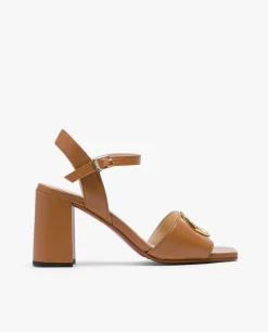 Sandalia Logo Piel Cuero