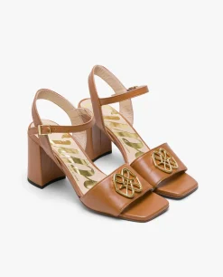 Sandalia Logo Piel Cuero