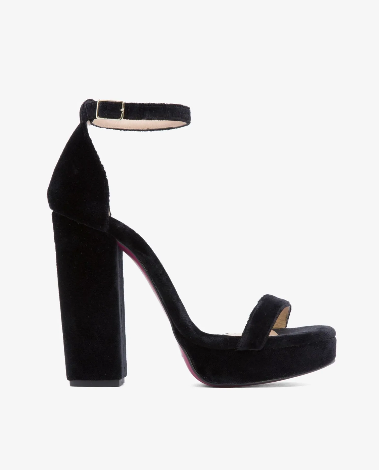 Sandalia Malaga Terciopelo Negro