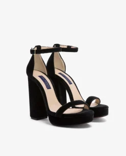 Sandalia Malaga Terciopelo Negro