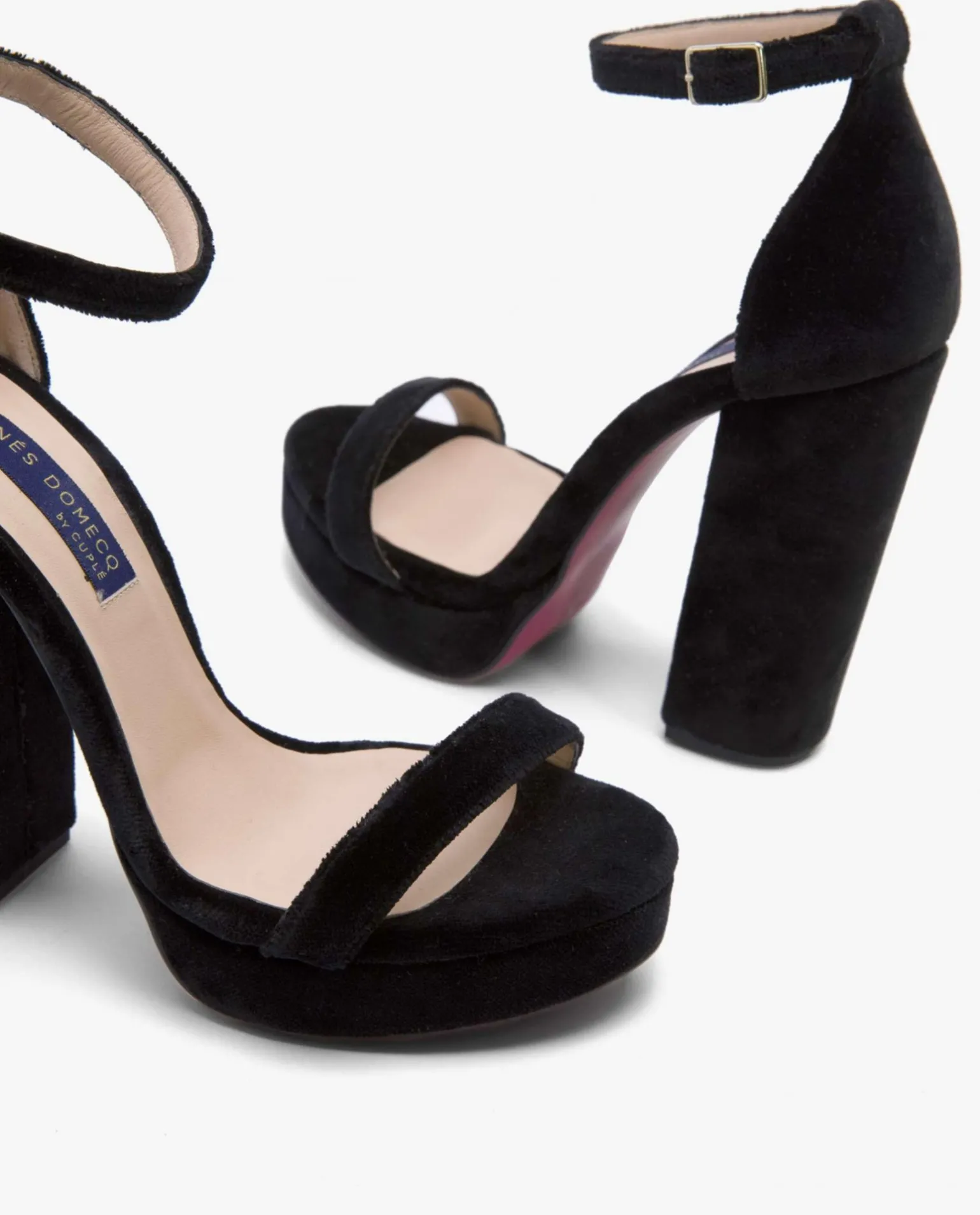 Sandalia Malaga Terciopelo Negro