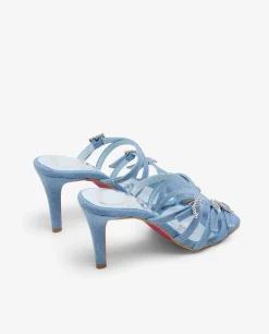 Sandalia Tiras Vaquero Azul