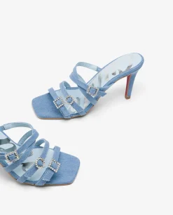 Sandalia Tiras Vaquero Azul