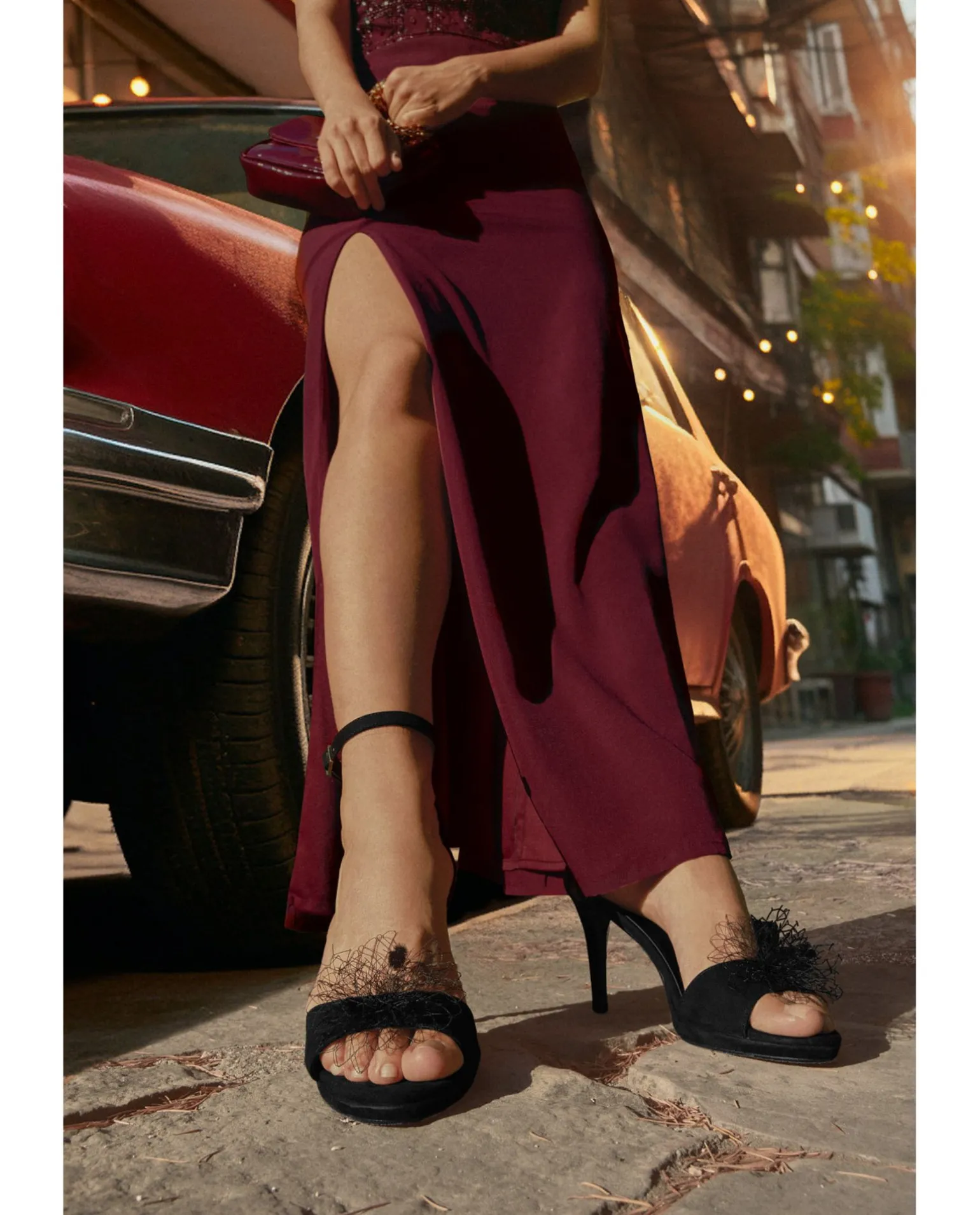 Sandalia Ultrasuede Negro