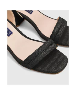 Sandalia Zahara Rafia Negro