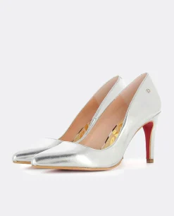 Stiletto Napa Lame Argento Napa Metalizado Plata