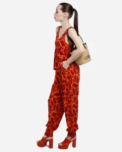 Top Botones Crep Estampado Jirafa