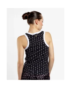 Top Halter Punto Lunares Blanco Negro