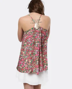 Top Lentejuelas Tirantes Sedin Estampado Flores Li