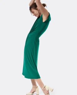 Vestido Aro Cintura Punto Verde