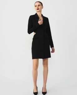 Vestido Corto Cut Out Crep Negro
