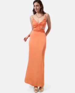 Vestido Escote Drap Sedin Naranja