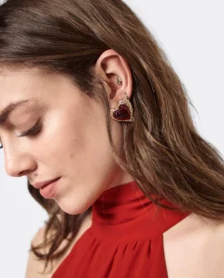 Vestido Escote Halter Gasa Rojo