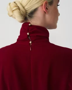 Vestido Largo Evase Crep Rojo