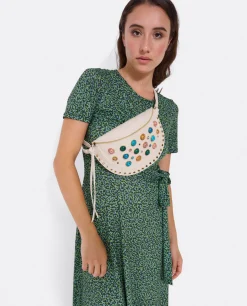 Vestido Manga Corta Nudo Delantero Punto Leopardo