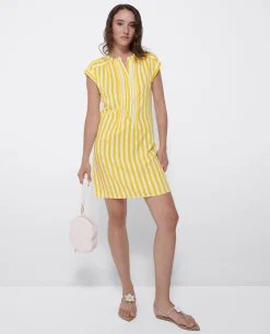 Vestido Mini Boho Viscosa Amarillo